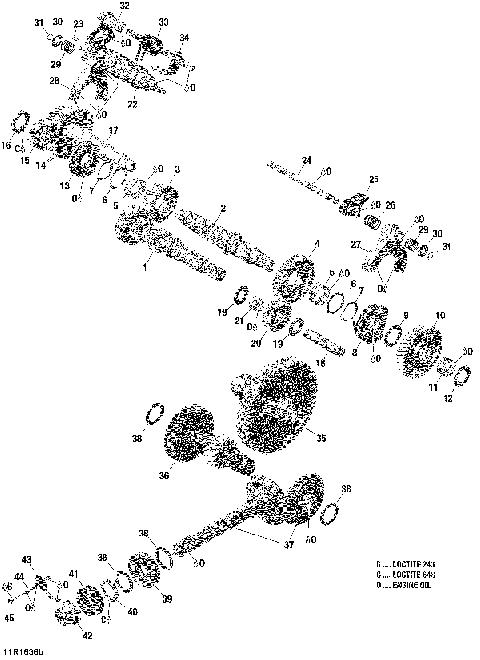05- Gear Box Components - Without Lockable Rear Differential