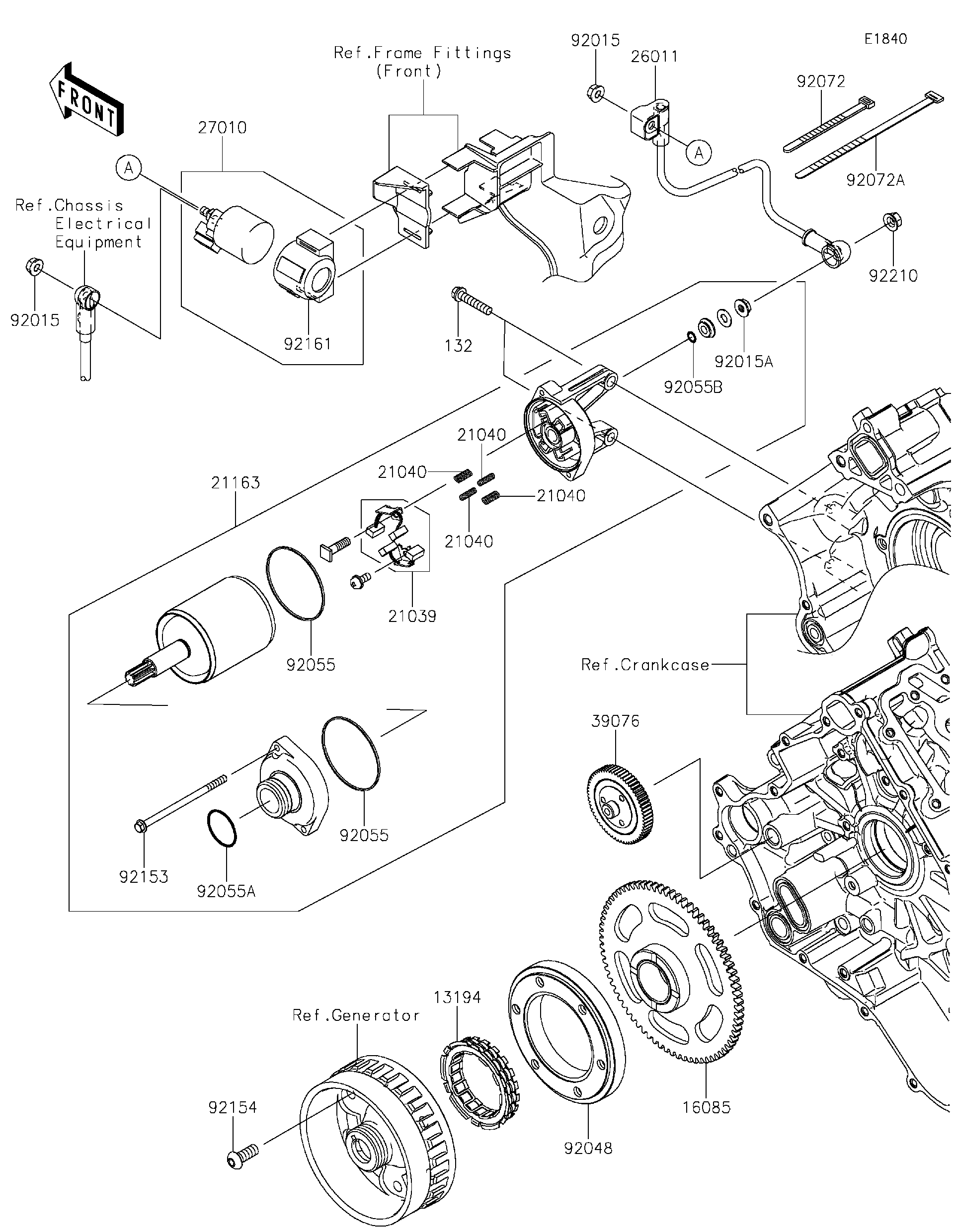 2020 Kawasaki TERYX4 LE Starter Motor Utility Vehicles Parts