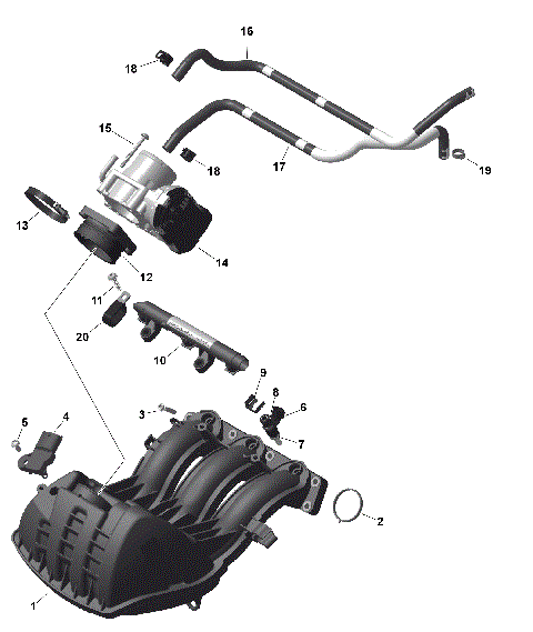 01- ROTAX - Air Intake Manifold And Throttle Body