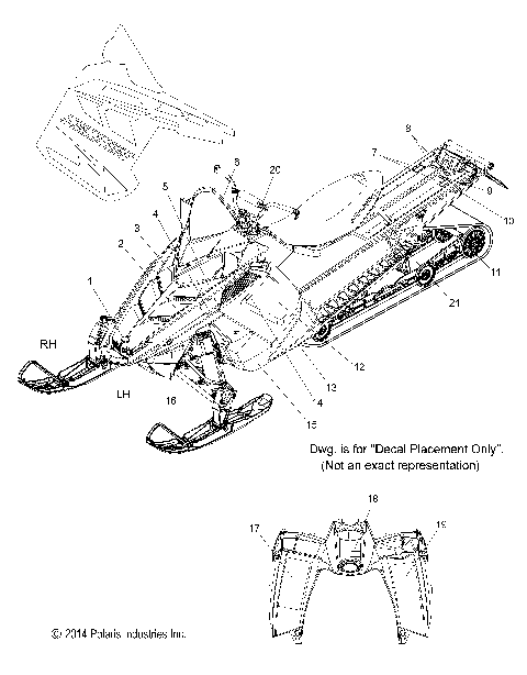 BODY, DECAL, LE WHT/RED, GRAY/RED, BLK/RED OPTIONS - S15CN8 (49SNOWDECAL15SBLTLE)