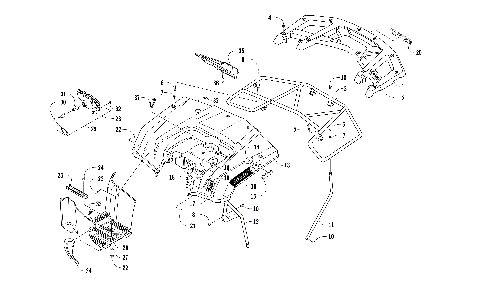 REAR BODY, RACK, AND TAILLIGHT ASSEMBLY [301931]