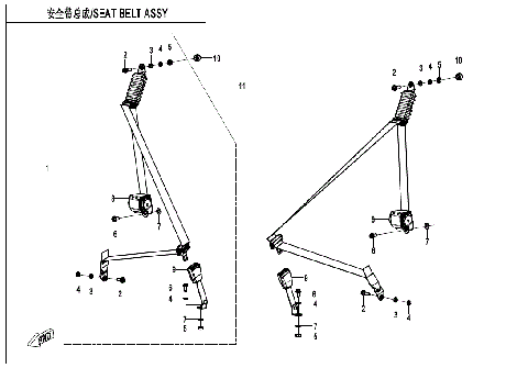 SEAT BELT ASSY (BACK SEAT)