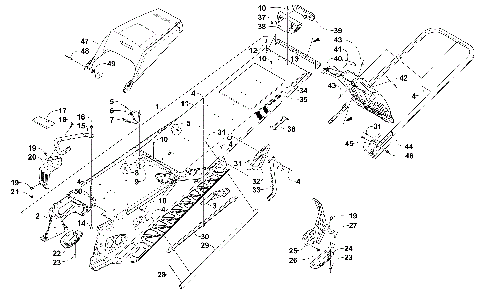 TUNNEL, REAR BUMPER, AND SNOWFLAP ASSEMBLY [101534]