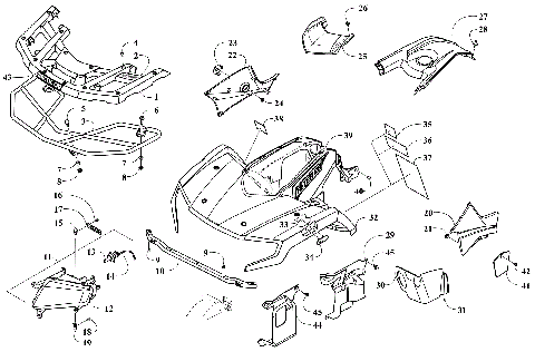 FRONT BODY, RACK, AND HEADLIGHT ASSEMBLY [301929]