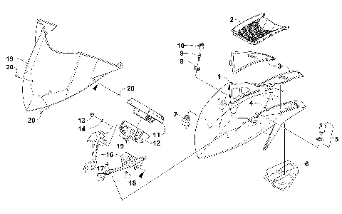 WINDSHIELD AND INSTRUMENTS ASSEMBLIES [102083]