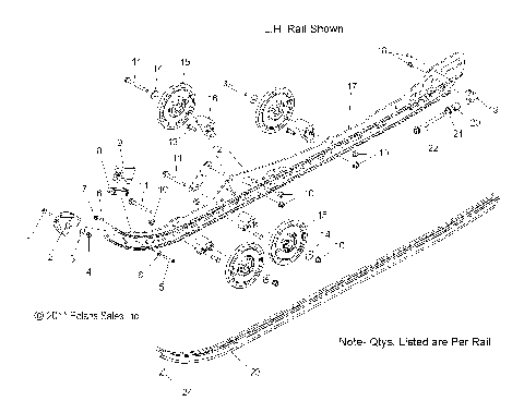 SUSPENSION, RAIL ASM. - S12BS8/BC8 ALL OPTIONS (49SNOWSUSPRAIL12800SB)