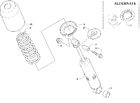REAR SUSPENSION FRONT ARM SHOCK ABSORBER ASSEMBLY [110450]
