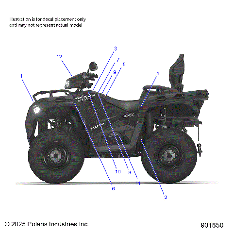BODY, DECALS STANDARD - A26SED57C1 - 901851