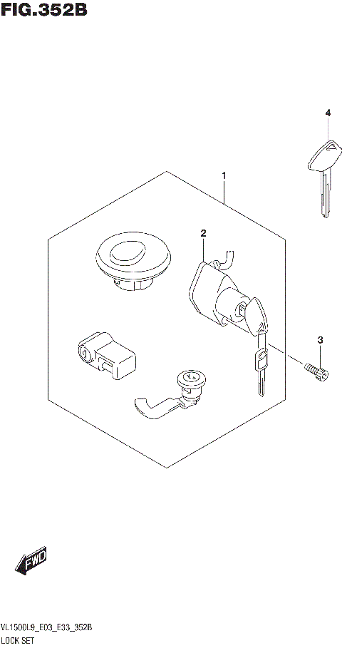 LOCK SET (VL1500BL9 E33)