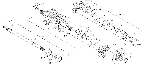 DRIVE TRAIN SHAFTS AND BRAKE ASSEMBLIES [106232]