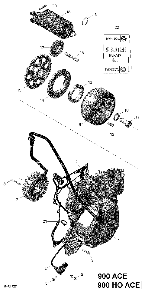 03- Magneto and Electric Starter - 900-900 HO ACE