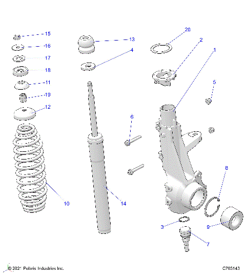 SUSPENSION, FRONT STRUT - D22M4A57B4/G57B4 (C703143)