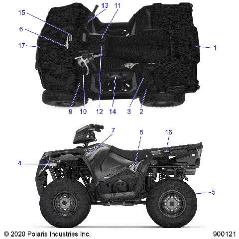 BODY, DECALS - A20SEE50A1/A5/CA1/CA5 (900121-01)
