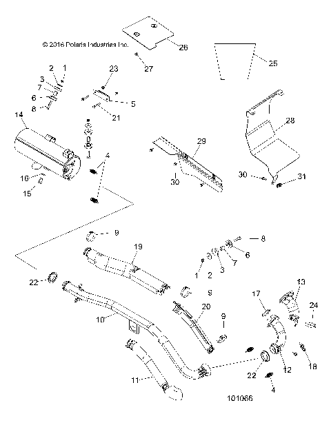 ENGINE, EXHAUST - A17S6E57A1 [101066]
