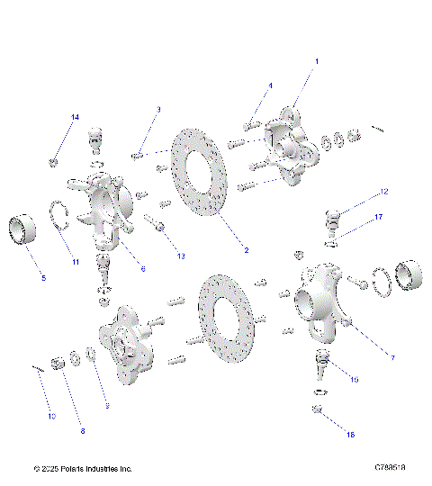 SUSPENSION, FRONT HUB - R21TAE99A1/A7/B1/B7 (C788518)