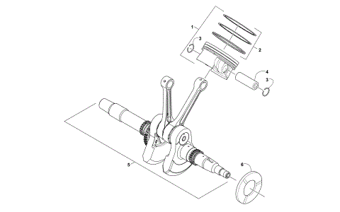 CRANKSHAFT AND PISTON ASSEMBLY