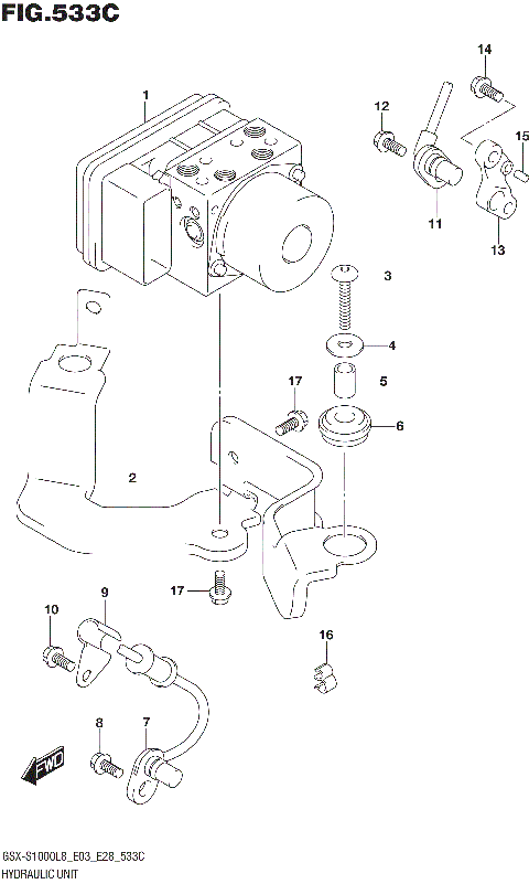 HYDRAULIC UNIT (GSX-S1000AL8 E28)