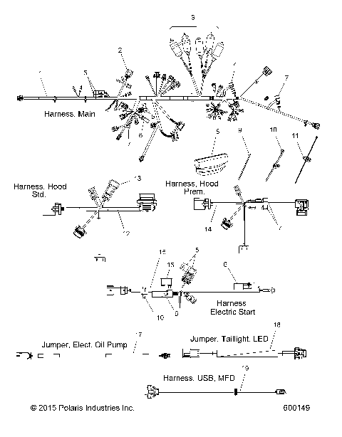 ELECTRICAL, WIRE HARNESS - S16DR8 ALL OPTIONS (600149)