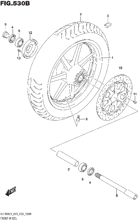 FRONT WHEEL (VL1500BL9 E33)