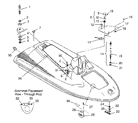HULL and BODY SL 780 B964087 and Intl. SL 780 I964087 (4935523552A006)