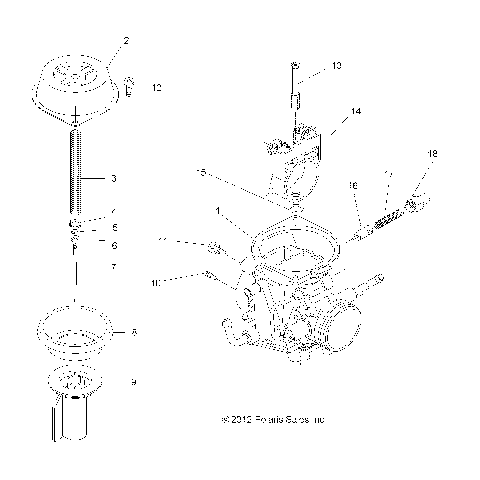 ENGINE, CARBURETOR, UPPER - A12NG50FA (49ATVCARBUPPER12SCRAM)