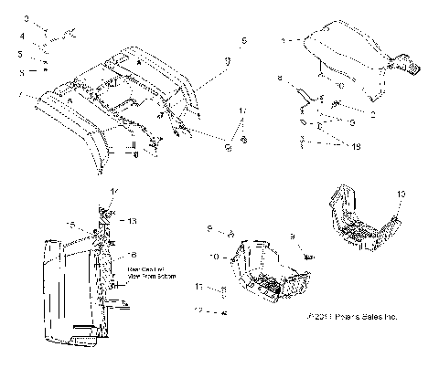 BODY, REAR CAB, SEAT and FOOTWELLS - A14MH76AA/AH (49ATVCABRR13SP800)