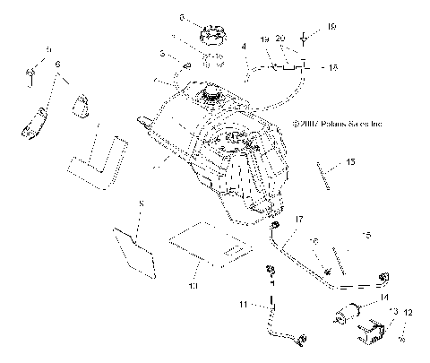 FUEL TANK - A07MH50AB/AL/AQ/AX/AY/AZ/MN50AF/AN/AT/AY (49ATVFUEL500EFI)