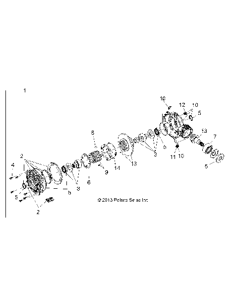 DRIVE TRAIN, FRONT GEARCASE - Z16VDE99FM/NM (49RGRTRANS14RZR1000)