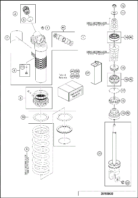 SHOCK ABSORBER DISASSEMBLED
