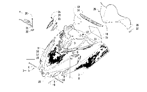 HOOD AND WINDSHIELD ASSEMBLY [91641]