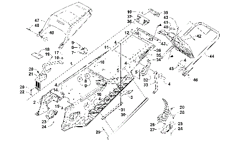 TUNNEL, REAR BUMPER, AND SNOWFLAP ASSEMBLY [101358]