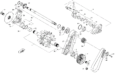 DRIVE TRAIN SHAFTS AND BRAKE ASSEMBLIES [111287]