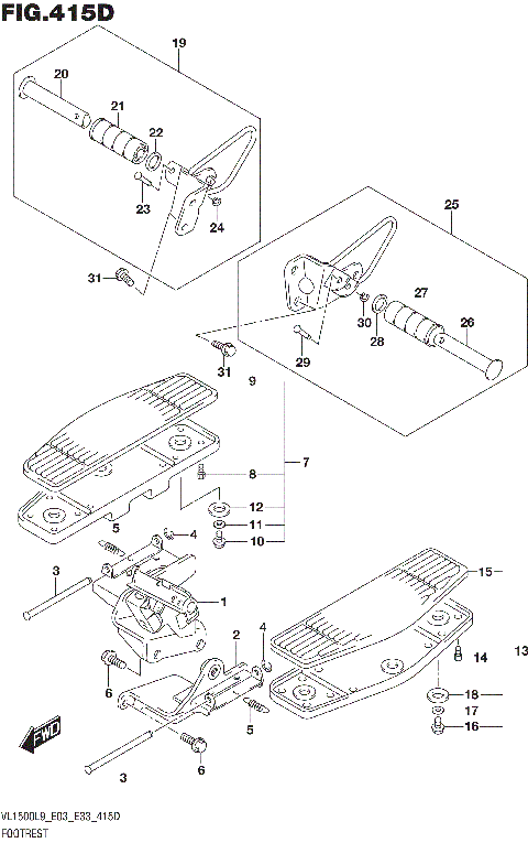 FOOTREST (VL1500TL9 E33)