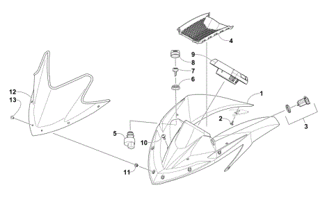 WINDSHIELD AND INSTRUMENTS ASSEMBLIES