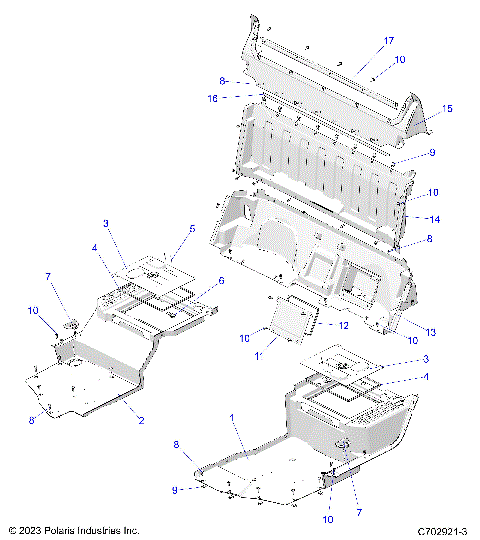 BODY, FLOOR, REAR CLOSEOFFS - G24G2K99A/99B (C702921-3)