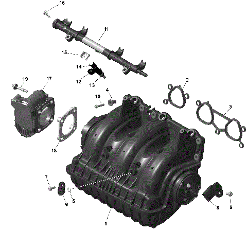 01- ROTAX - Air Intake Manifold And Throttle Body