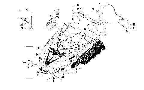 HOOD AND WINDSHIELD ASSEMBLY [91096]