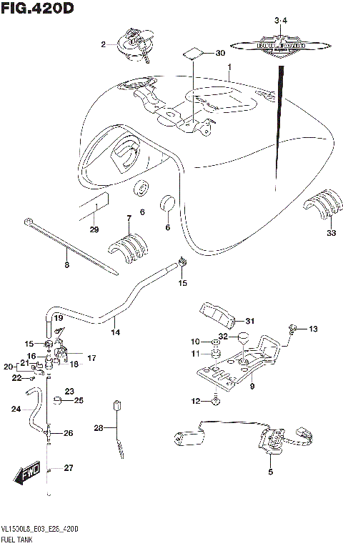 FUEL TANK (VL1500BTL8 E28)