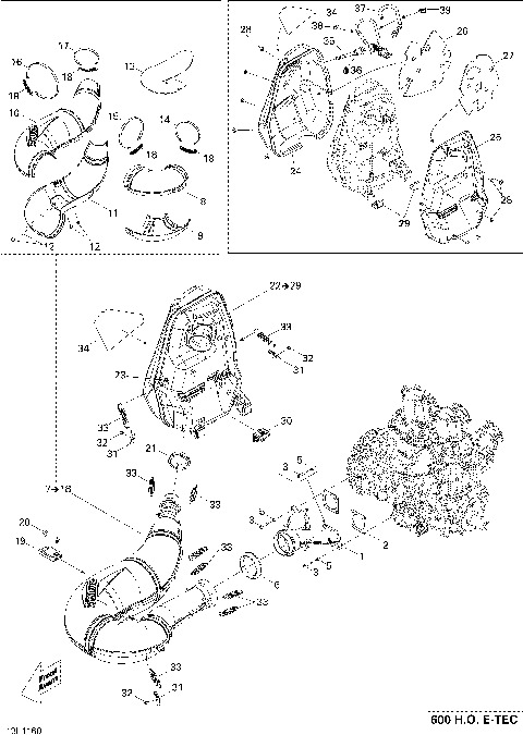 01- Exhaust System 600HO ETEC