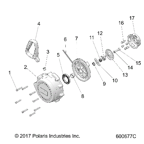 ENGINE, RECOIL STARTER - S23FJE8PS/8PE (600677C)