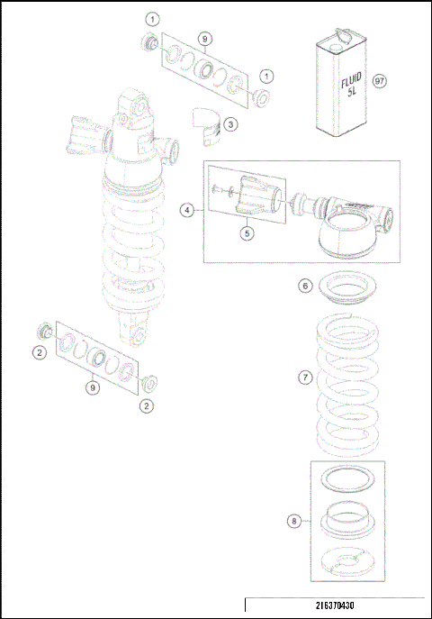 SHOCK ABSORBER DISASSEMBLED