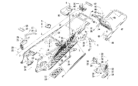 TUNNEL, REAR BUMPER, AND SNOWFLAP ASSEMBLY [100127]
