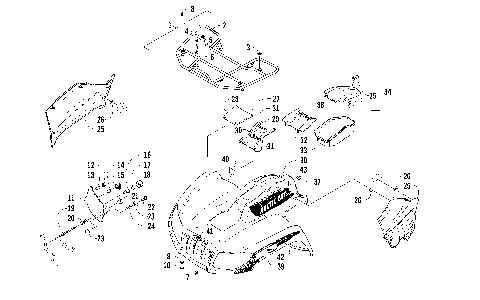 FRONT RACK, BODY PANEL, AND HEADLIGHT ASSEMBLIES [96149]