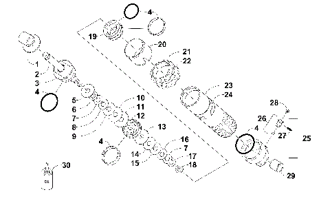 REAR SUSPENSION FRONT ARM SHOCK ABSORBER [101006]