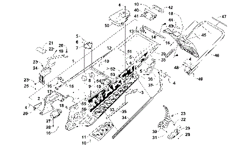 TUNNEL, REAR BUMPER, AND SNOWFLAP ASSEMBLY [102214]