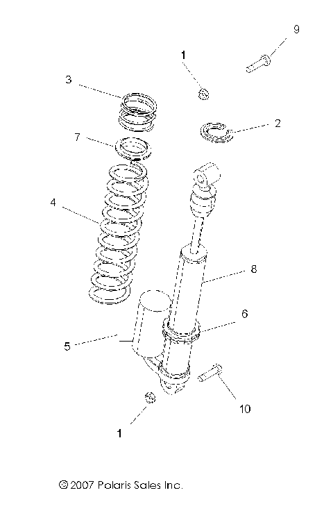SUSPENSION, REAR SHOCK MOUNTING - A09BA50FA (49ATVSWINGARM08SCRAM2X4)