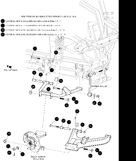 REAR CONTROL ARM ASSEMBLY [302428] OLD