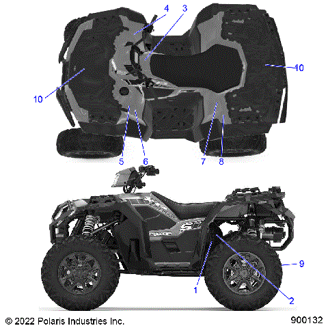BODY, DECALS, GENERAL - A23SLZ95AK (900132-01)