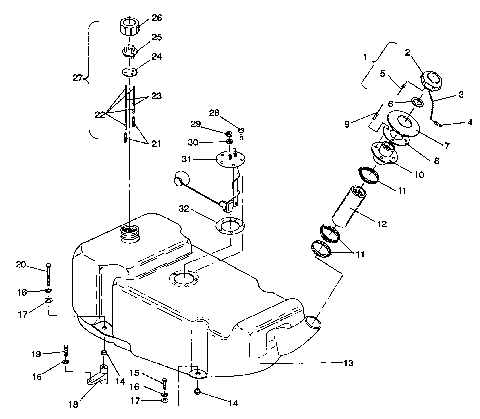 FUEL TANK SL 750 / B934070 (4924752475005A)
