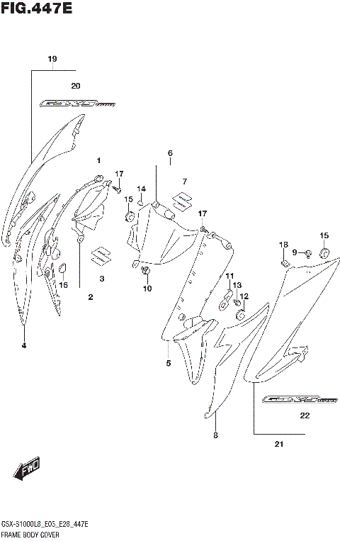 FRAME BODY COVER (GSX-S1000L8 E33)
